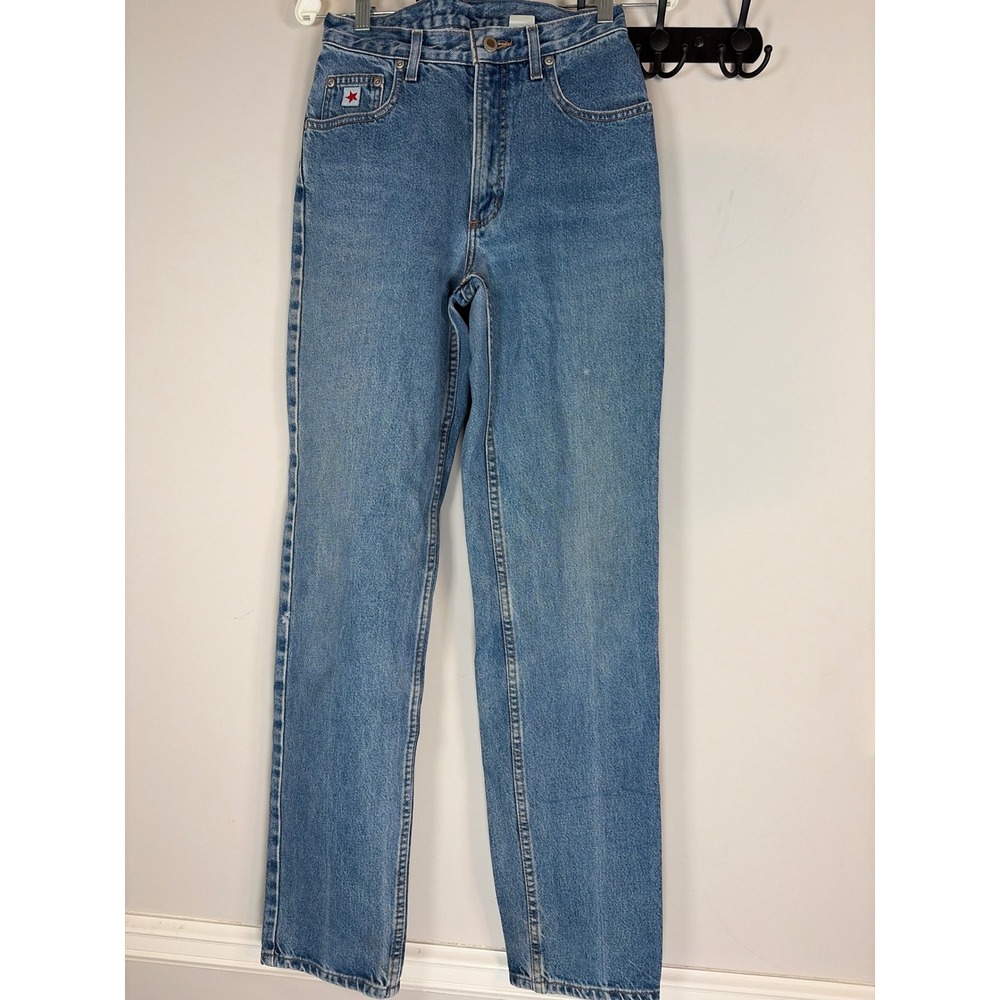 Vintage Rockies High Waisted Relaxed Fit Jeans Medium Wash Straight Leg 27/5 L